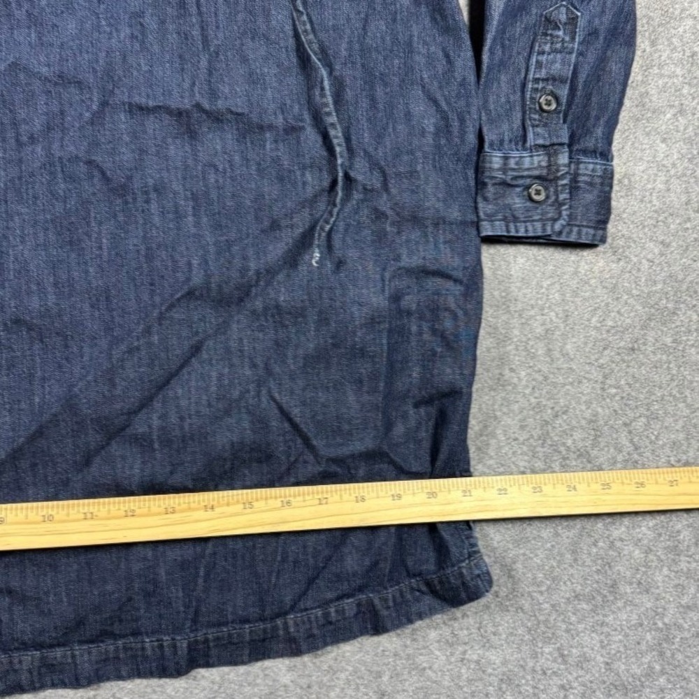 Denim & Supply Ralph Lauren Lace Up Denim Shirt Dress Dark Wash Women Large - Picture 7 of 10